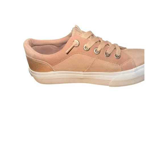 Blowfish Malibu Pink Suede Rose Gold Accent‎ Platform Sneakers Women - Picture 9 of 10